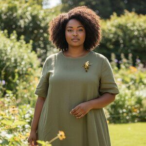 Vintage 1950s Wells 14K Gold Filled Tiger Eye Brooch Pin—Signed—1.5" x 1.5"